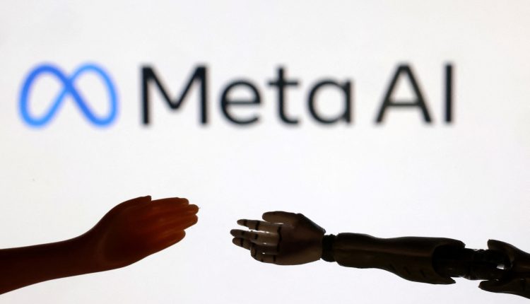 Illustration shows Meta AI logo