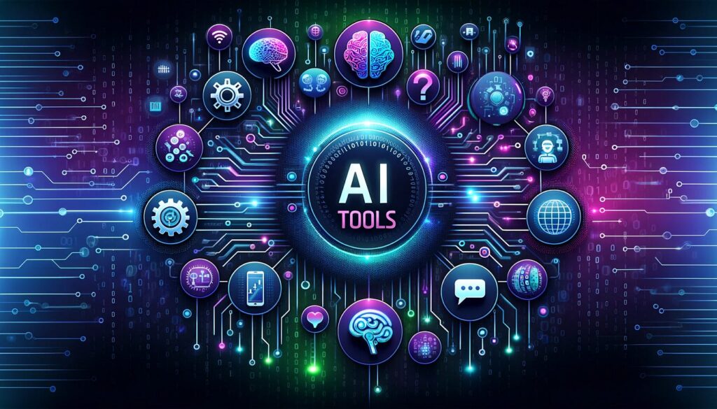 AI Tools Visualization: تصور أبرز أدوات تصميم AI في لوحة واحدة.