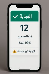 واجهة تطبيق تعرض إجابة خاطئة بثقة
