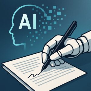 رمزية لفعل الكتابة وقد خرج من حصرية البشر