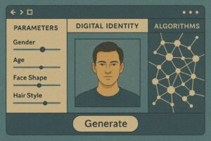 واجهة رقمية توضح دور الخوارزميات في تكوين الهوية الرقمية