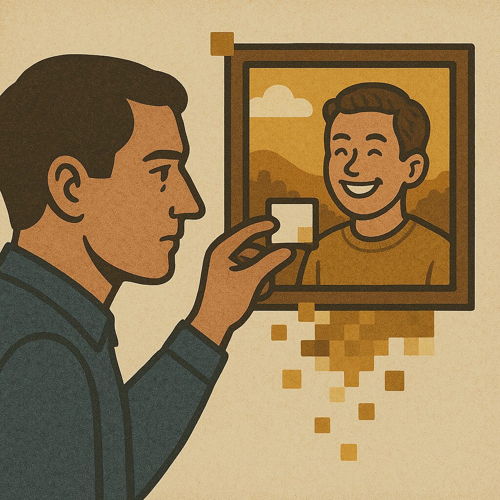 لوحة توضح كيف يُعاد بناء الماضي ليبدو أكثر جمالًا مما كان عليه