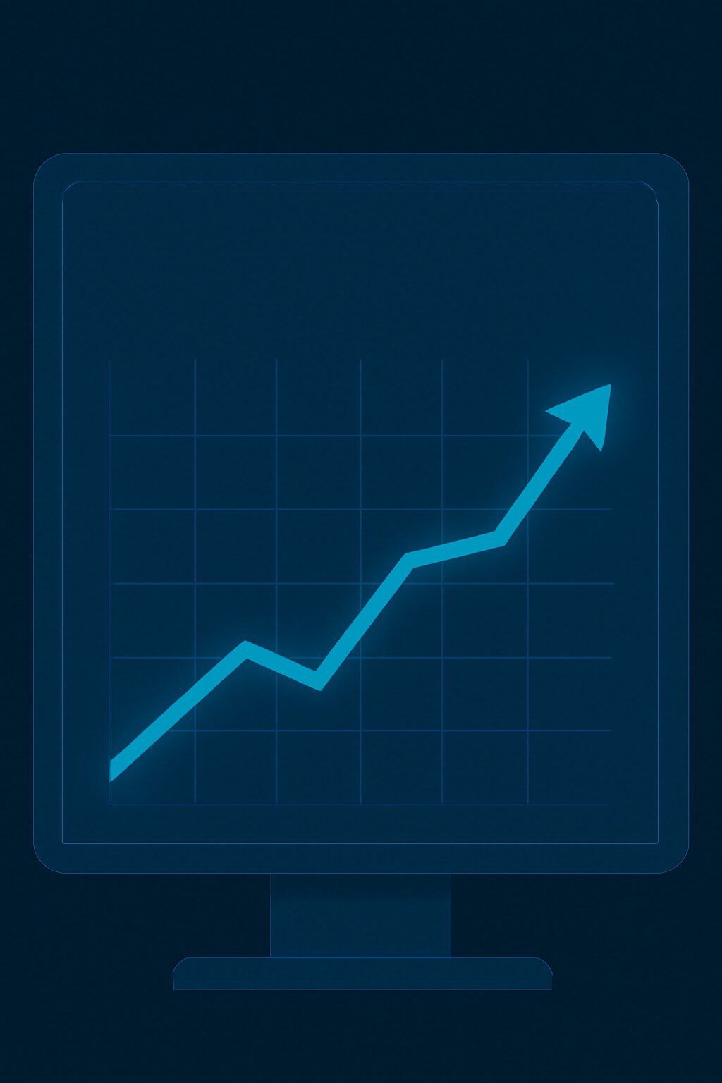 شاشة تُظهر مخططًا بيانيًا يصعد تدريجيًا يحمل اسم “مؤشر الطموح الرقمي”.