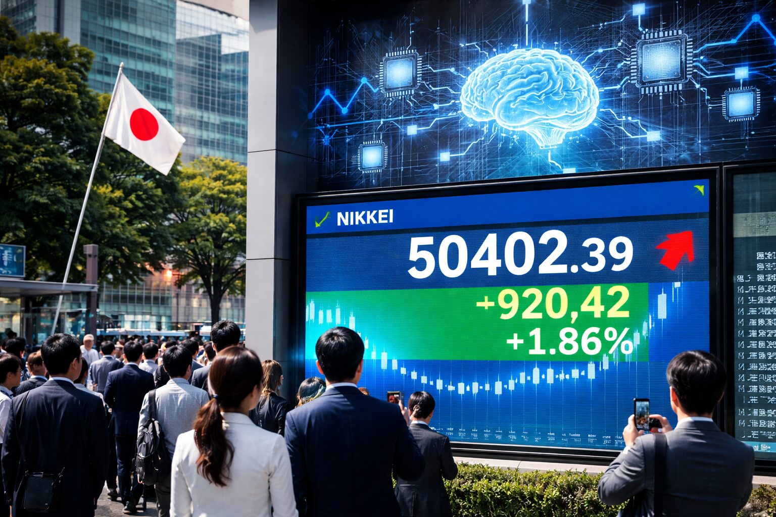 مؤشر “نيكاي” يواصل الصعود مدعومًا بتراجع “الين” وزخم الذكاء الاصطناعي