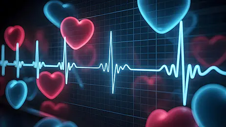 قلب رقمي ينبض بإشارات بيانات