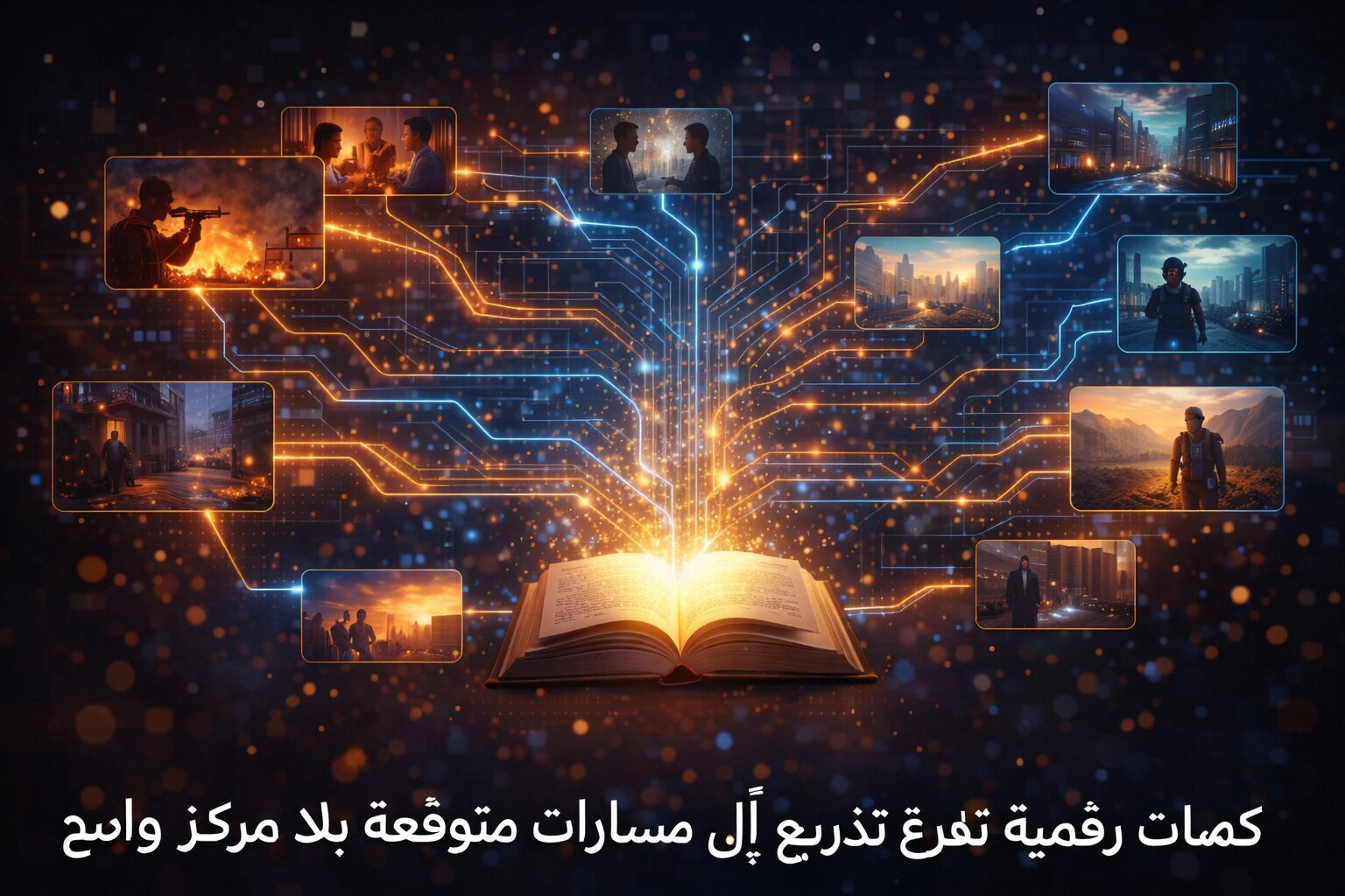 
قصة رقمية تتفرّع إلى مسارات متوقعة بلا مركز واضح