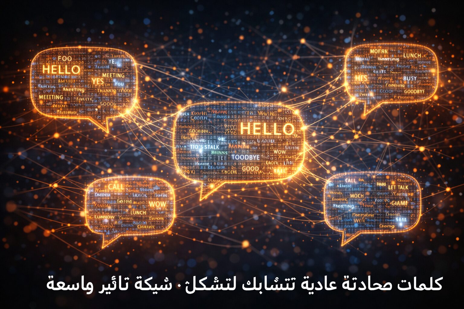 كلمات محادثة عادية تتشابك لتشكّل شبكة تأثير واسعة