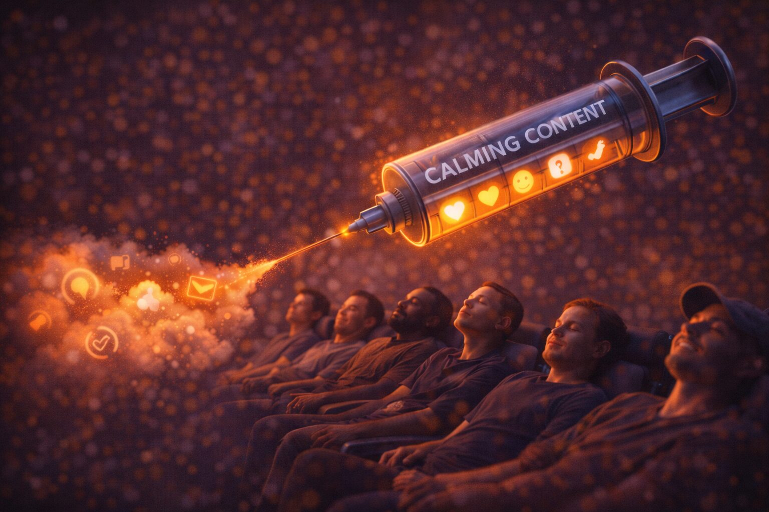 محتوى مختصر يتدفّق كحقنة تهدئة نحو جمهور مسترخٍ