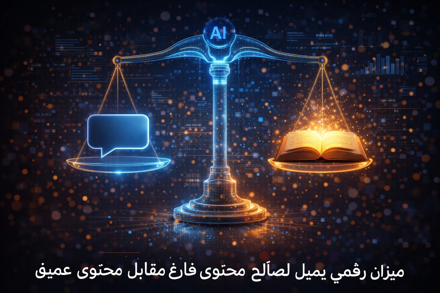 ميزان رقمي يميل لصالح محتوى فارغ مقابل محتوى عميق