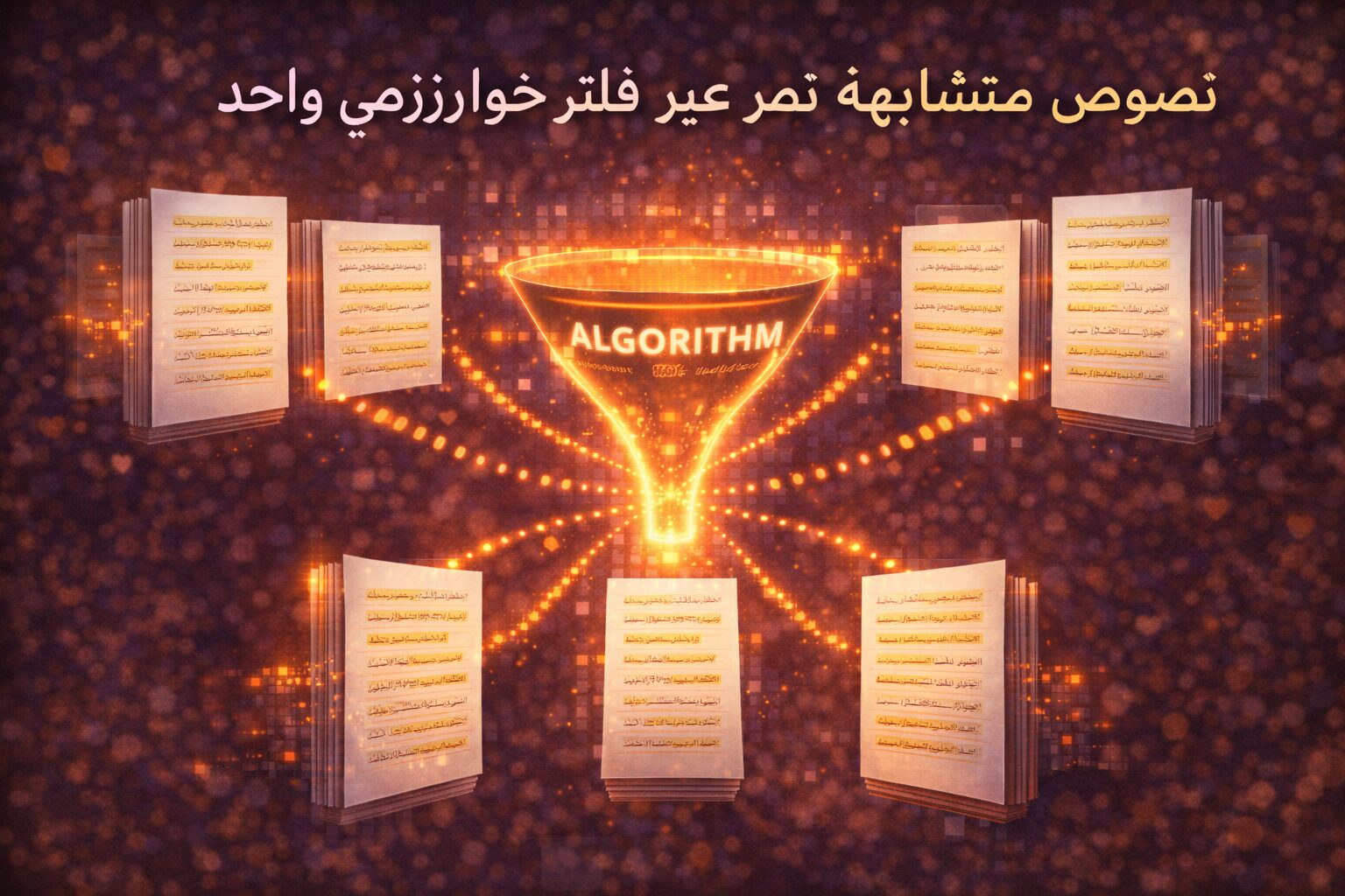 “نصوص متشابهة تمر عبر فلتر خوارزمي واحد