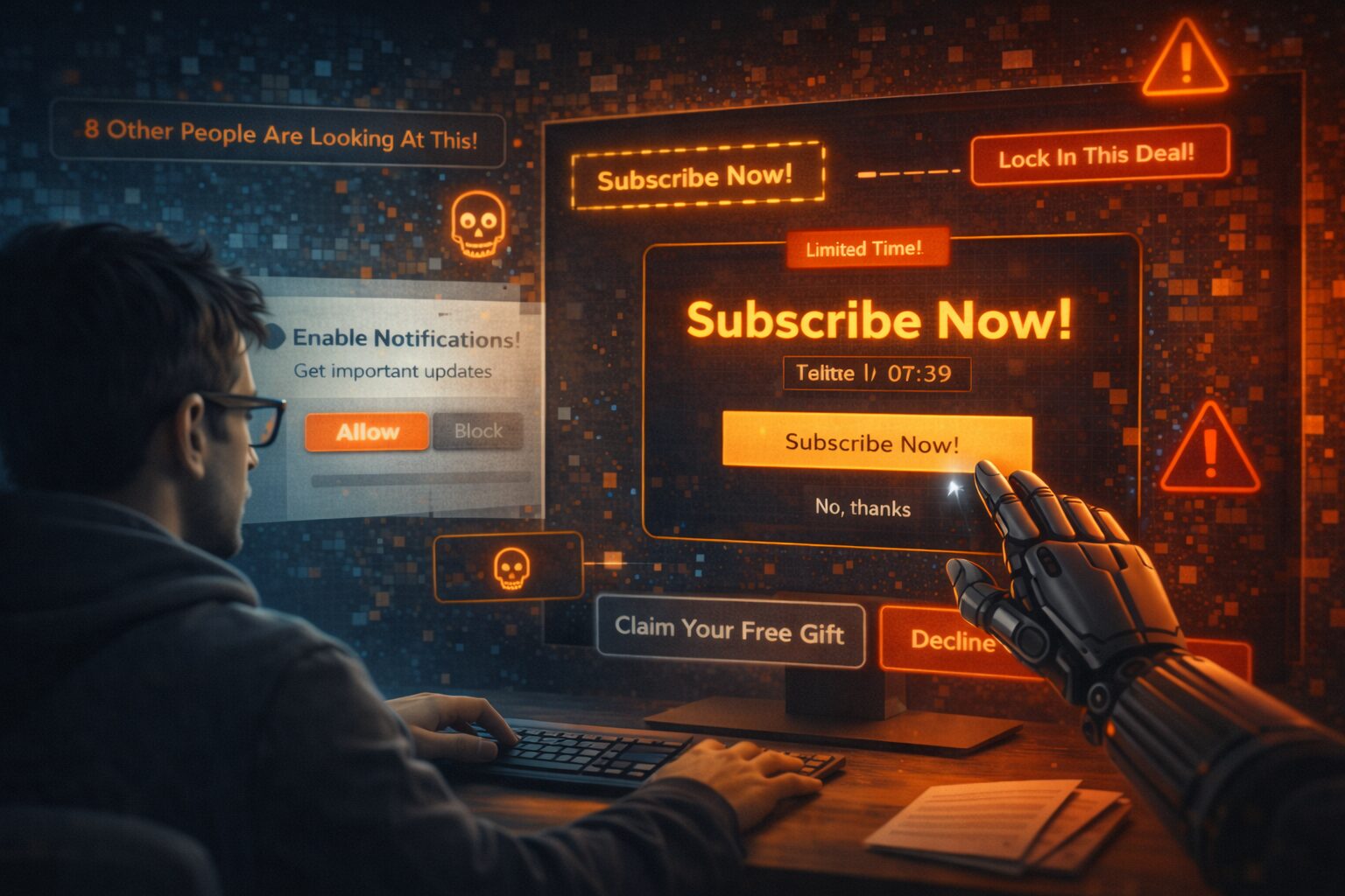 الذكاء الاصطناعي و”Dark Patterns”.. خداع تصميمي مدعوم بالتنبؤ السلوكي