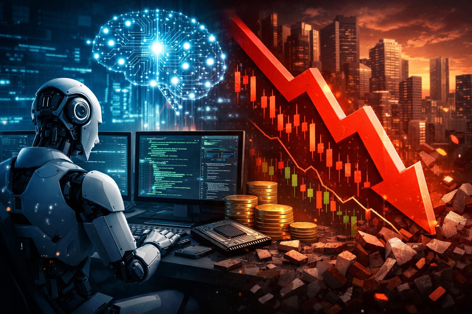 الذكاء الاصطناعي يهز شركات البرمجيات ويضغط على تقييماتها السوقية