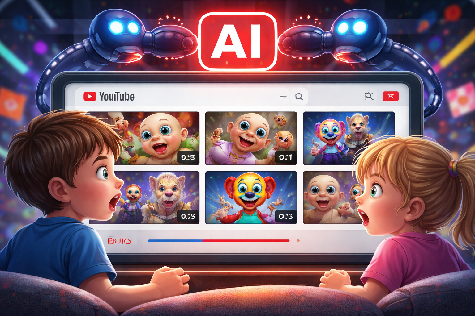 تحقيق صحفي يكشف تسلل فيديوهات الذكاء الاصطناعي إلى توصيات أطفال يوتيوب