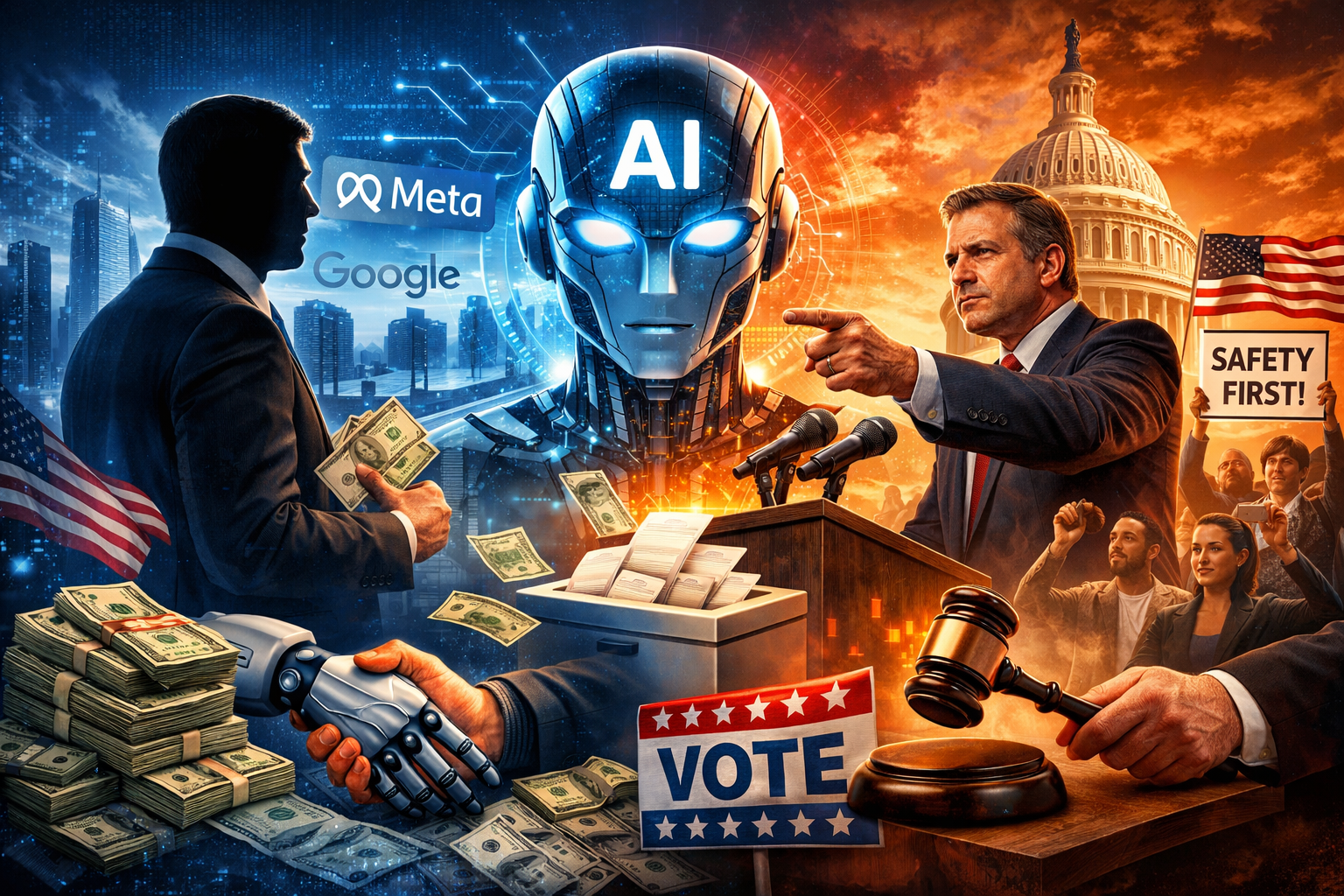 265 مليون دولار تشعل معركة كتابة قواعد الذكاء الاصطناعي في “أميركا”