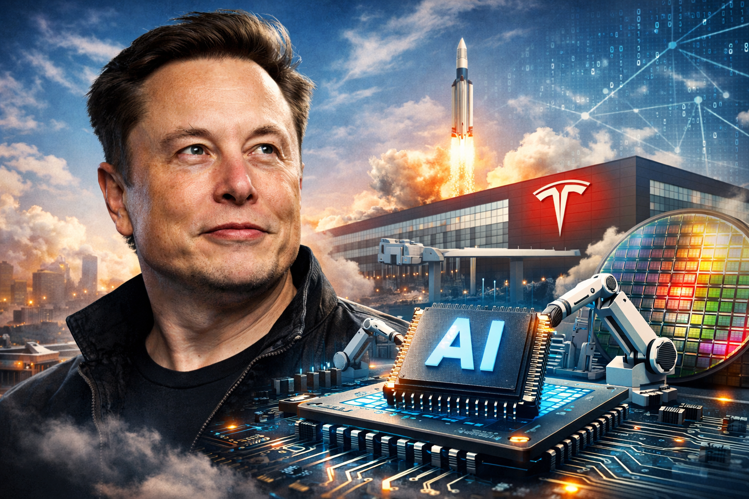 “إيلون” ماسك يعلن قرب إطلاق مصنع رقائق الذكاء الاصطناعي الخاص بتسلا