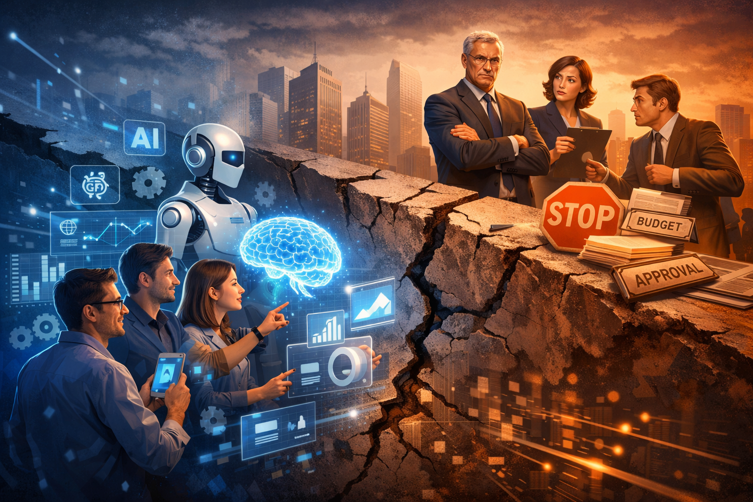 تباطؤ القيادات في تبني الذكاء الاصطناعي يعمق فجوة التحول الرقمي