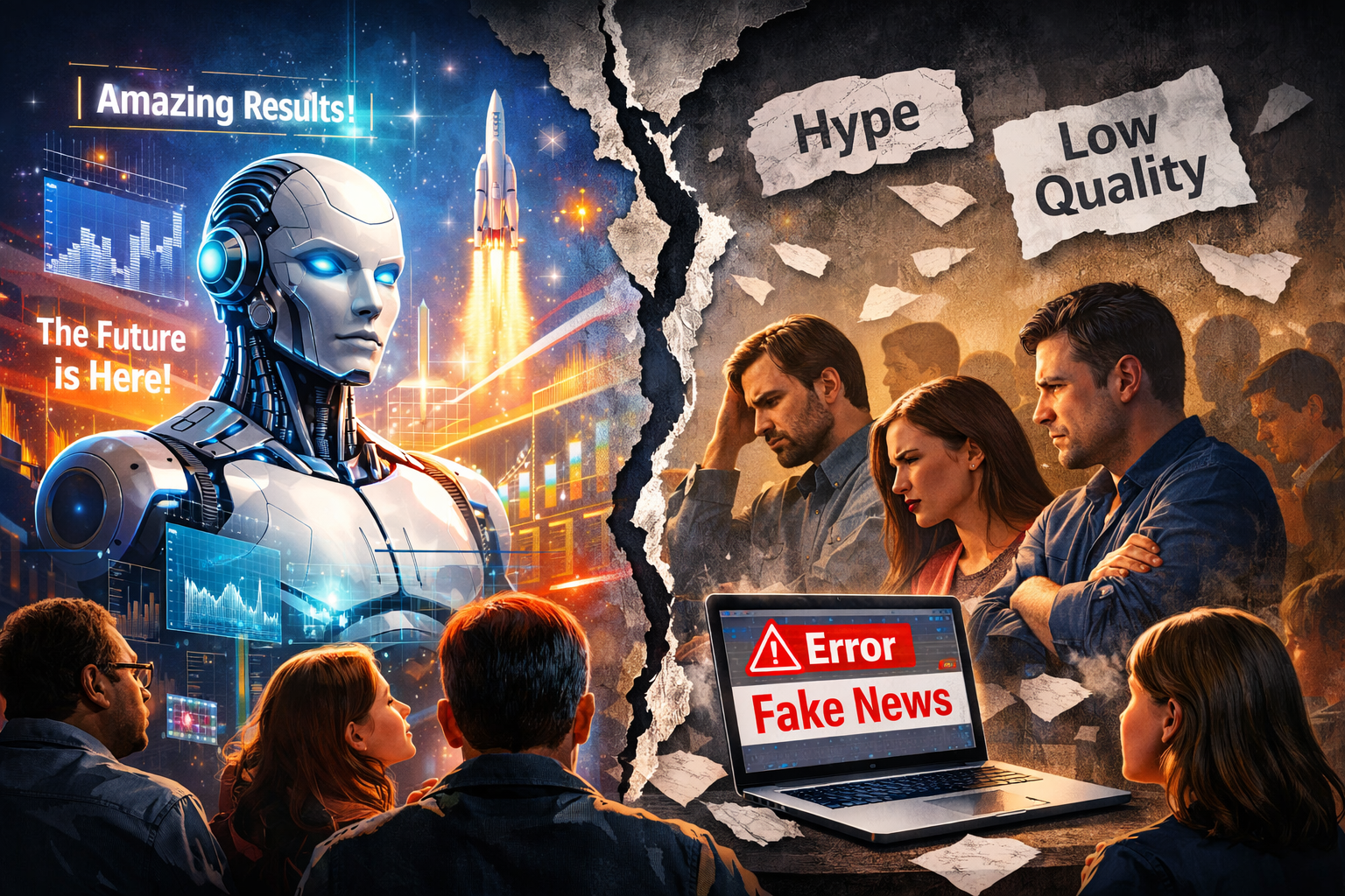 الجمهور يفقد الثقة في الذكاء الاصطناعي التوليدي بسبب المحتوى الضعيف