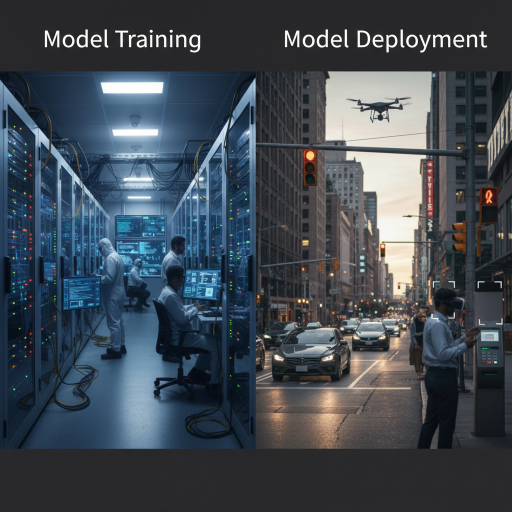 الفرق بين Model Training و Model Deployment في الذكاء الاصطناعي