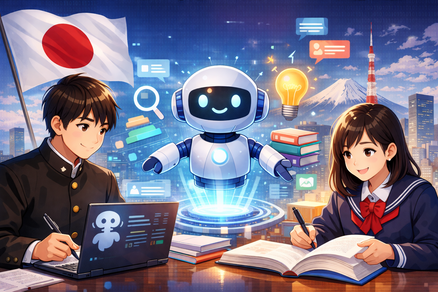 ارتفاع استخدام الذكاء الاصطناعي بين طلاب “اليابان” إلى 73.7%.. الدراسة والبحث في الصدارة