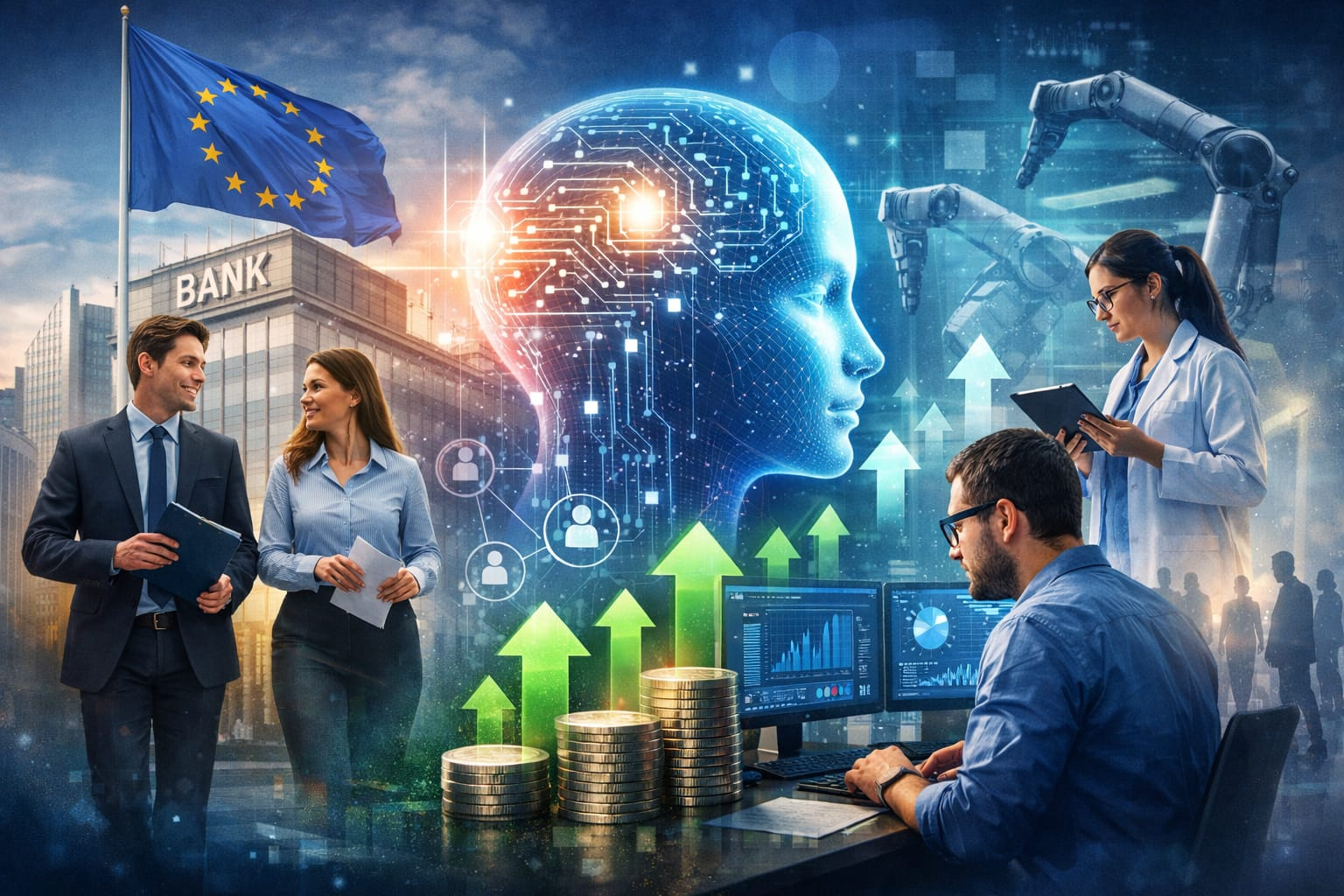 الذكاء الاصطناعي يعزز التوظيف في البنوك الأوروبية ويعيد تشكيل سوق العمل المالي