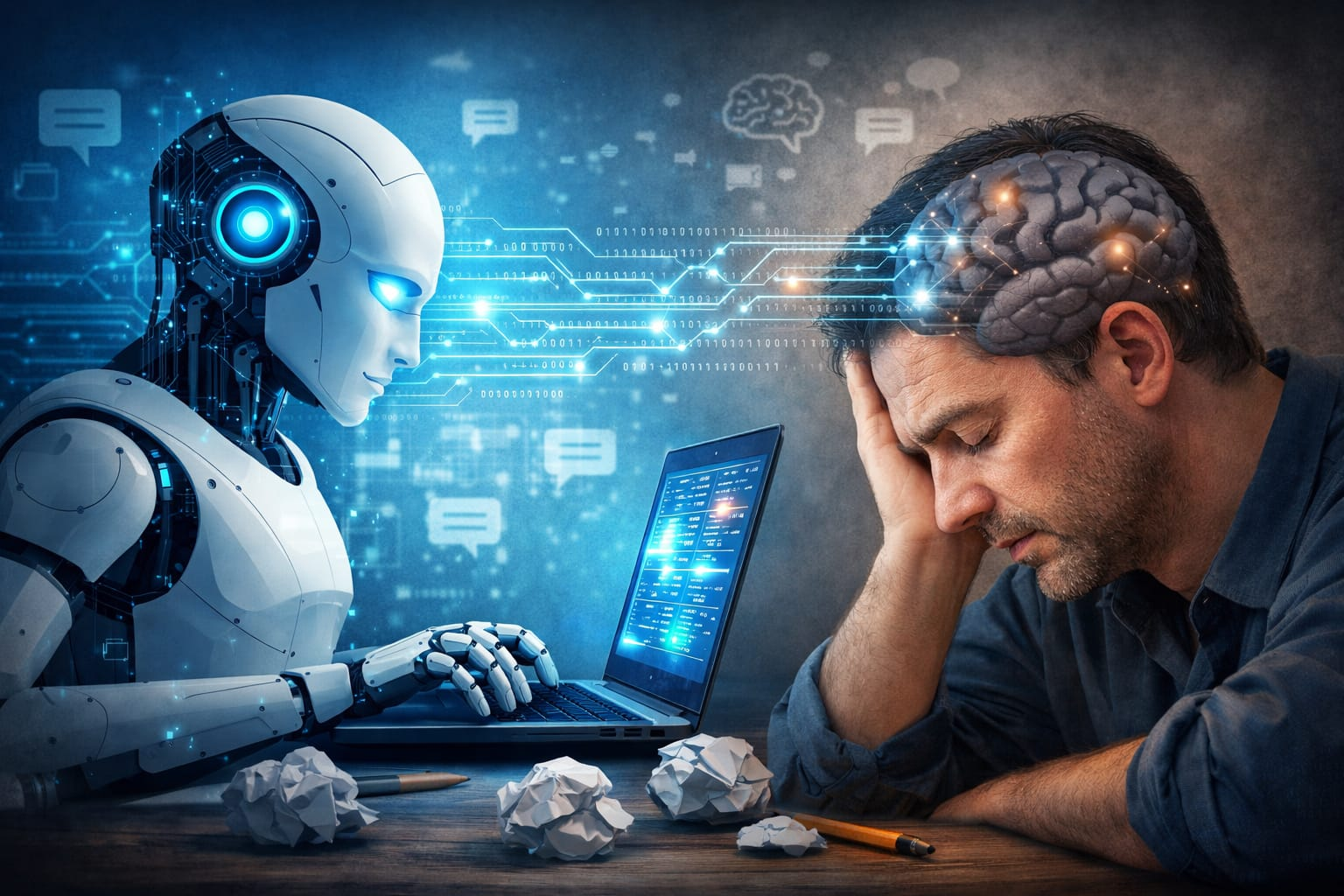 دراسة جديدة: الاعتماد على الذكاء الاصطناعي قد يضعف التفكير ويزيد الكسل الذهني