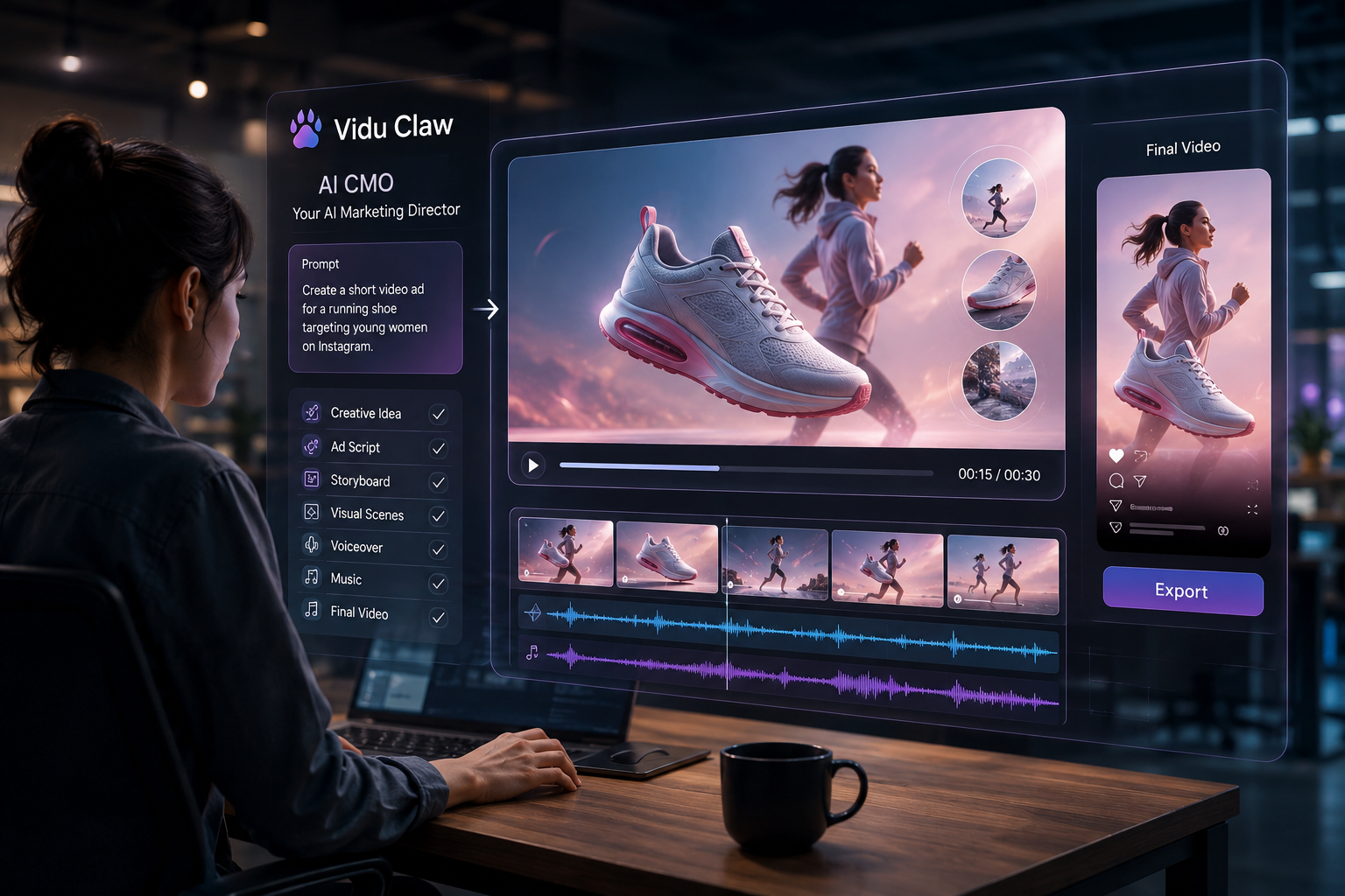 “Vidu Claw” أداة ذكاء اصطناعي تحول النصوص إلى إعلانات فيديو خلال دقائق