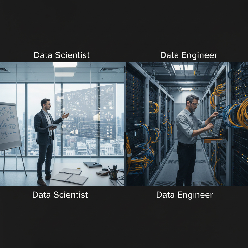الفرق بين Data Scientist و Data Engineer: الأدوار والمهارات والمسارات