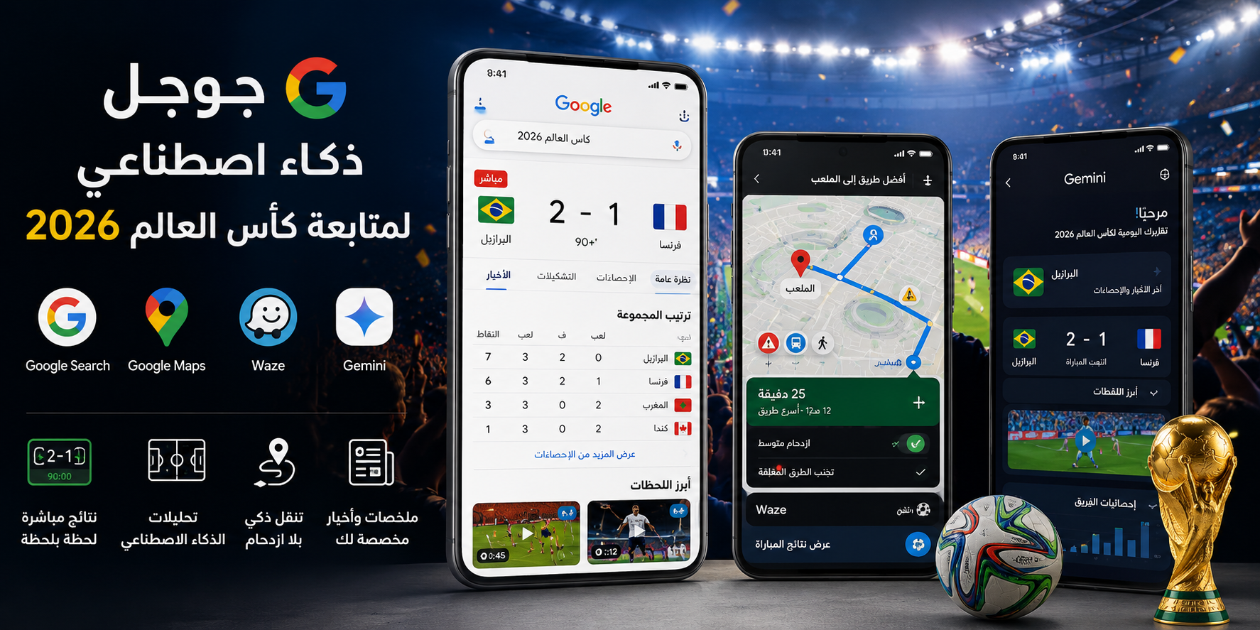 “جوجل” تعزز تجربة كأس العالم 2026 بمزايا ذكاء اصطناعي للمشجعين
